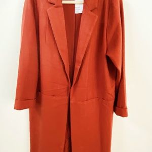 H&M rust long blazer